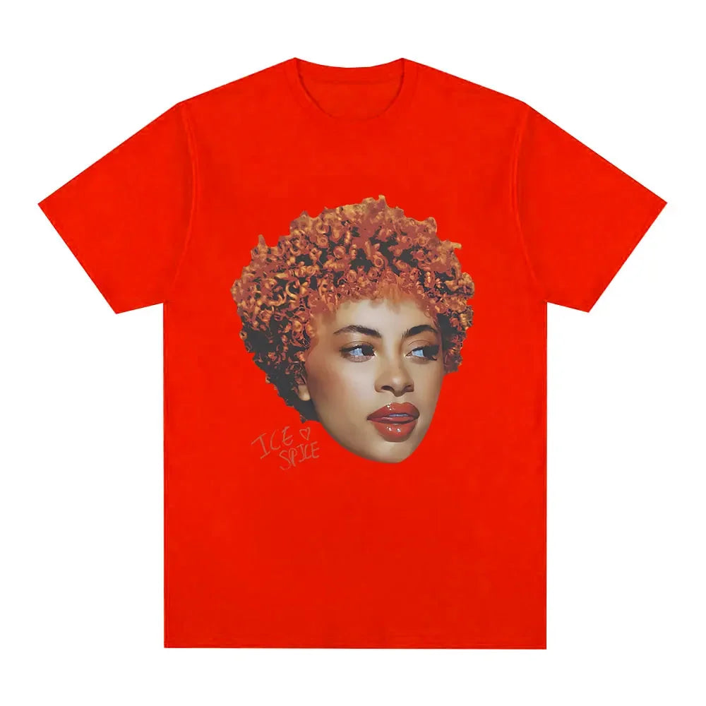 Rapper Ice Spice Graphic T Shirt for Men and Women Casual Hip Hop Street Style Summer Fashion
