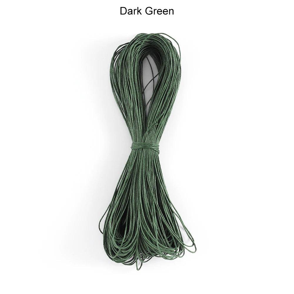 65m/Lot Waxed Cotton String Beading Cord Rope 1mm For Bracelet And Necklace Jewelry Making Weaving Supplies Accessories