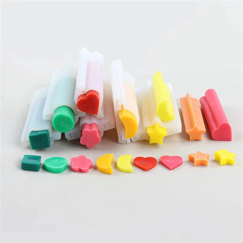 Heart-shaped Moon Star Candle Mold DIY Handmade Decoration Wax Soap Mold Plum Blossom Tube Silicone Mold Practical