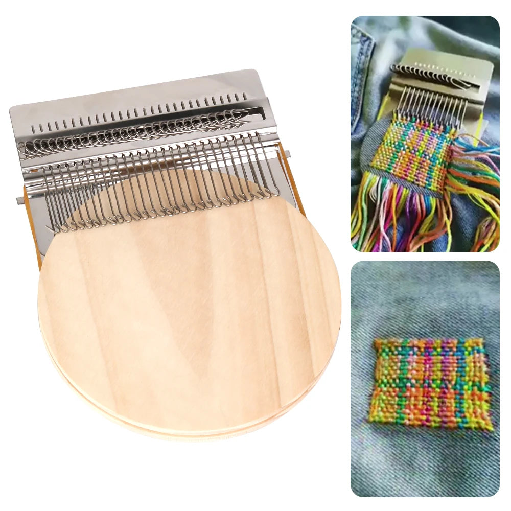 Knitting Tools Small Loom Darning Machine For Mending Clothes and Jeans Hand Tapestry Wood Loom Weaving Frame Small Frame