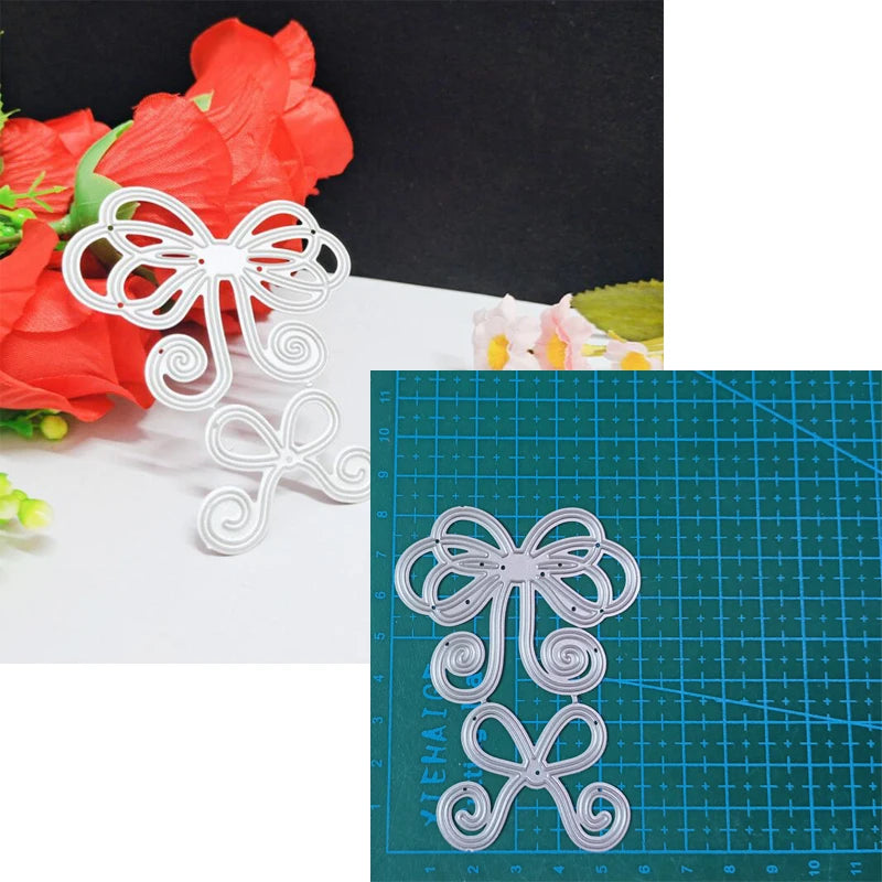 Bow Metal Cutting Dies Mold for Scrapbooking Decoration Paper Cards Craft Knife Mould Blade Punch Template Embossing Stencils