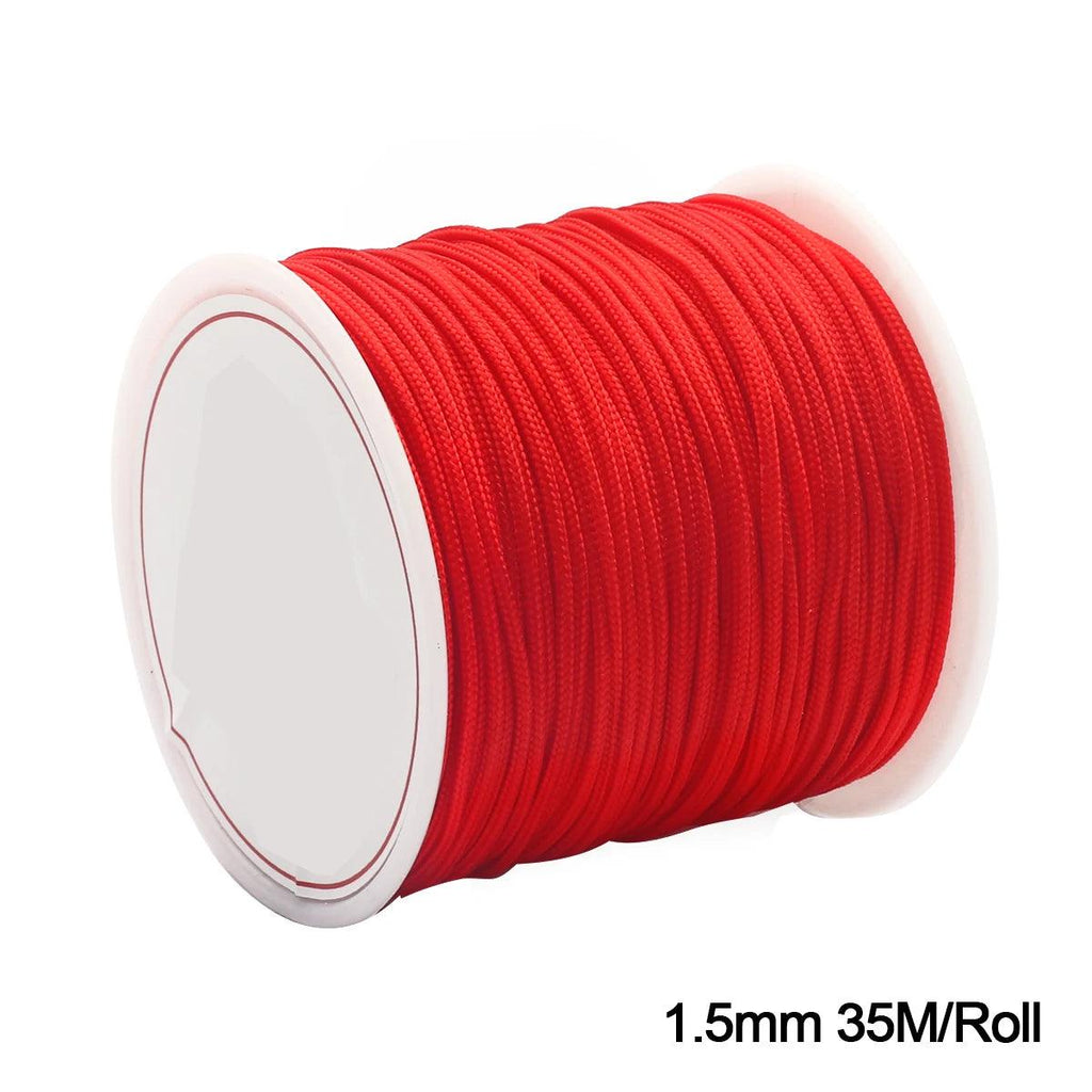 Red Nylon Cord Beading Thread Chinese Knot Macrame Cord Bracelet Braided Rope String For Jewelry Making DIY Craft Tassel Necklac