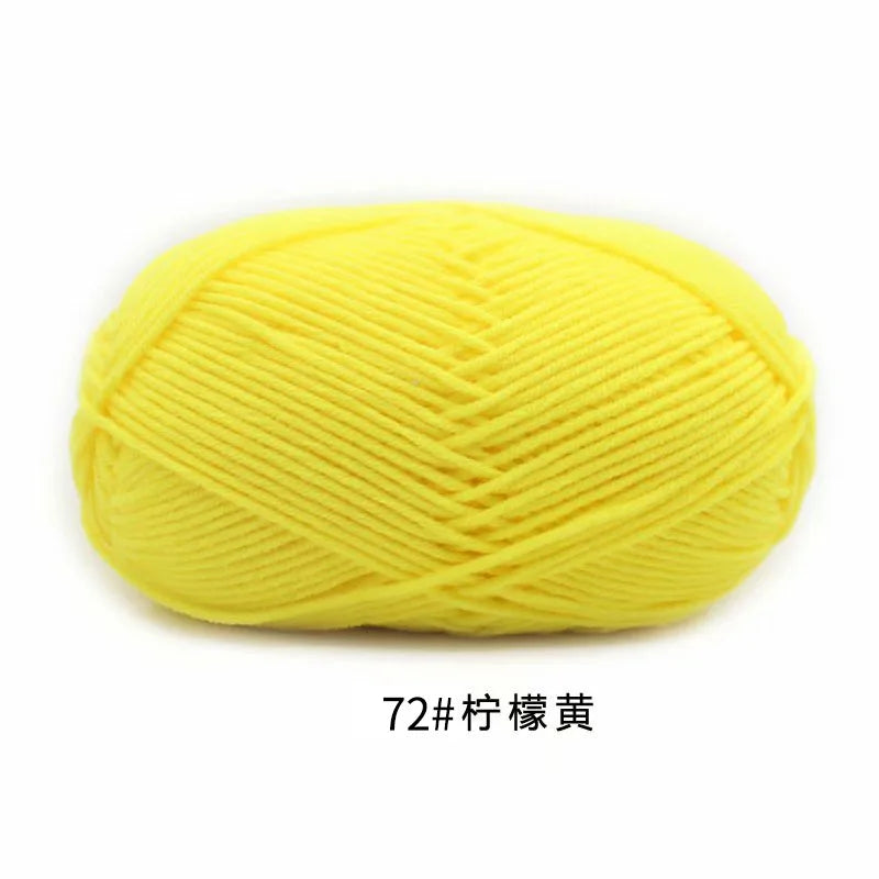 4ply Milk Cotton Knitting Yarn Set for Crochet Crafts and DIY Projects