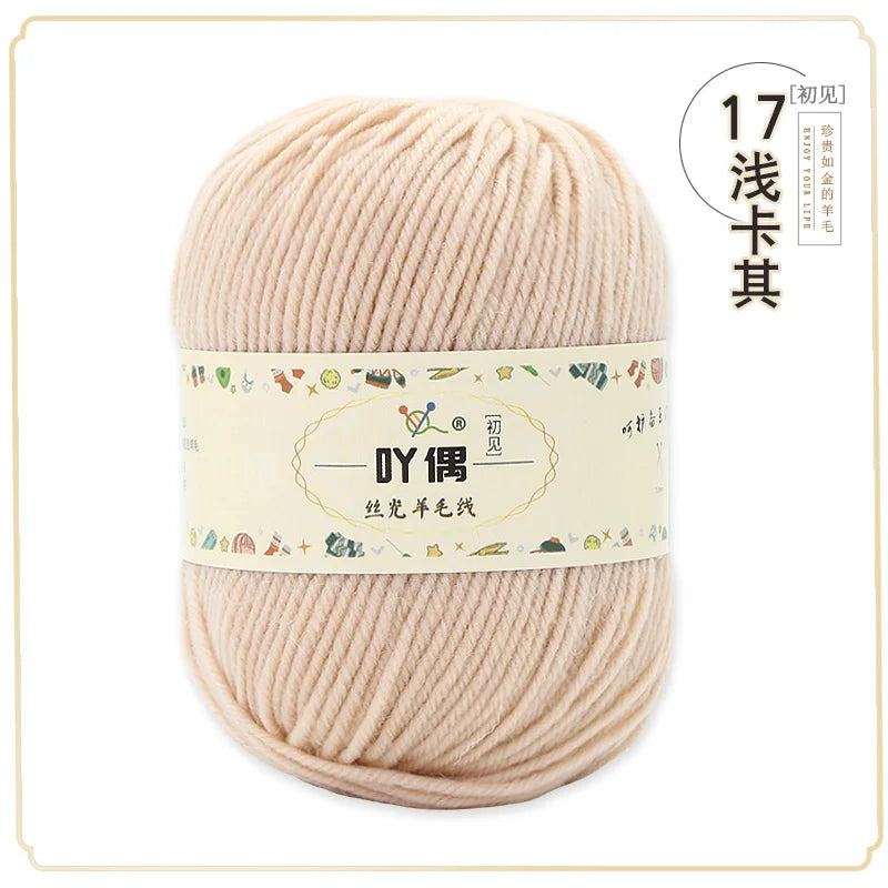100 Percent Wool Yarn 50g Worsted Weight Soft Warm Crochet