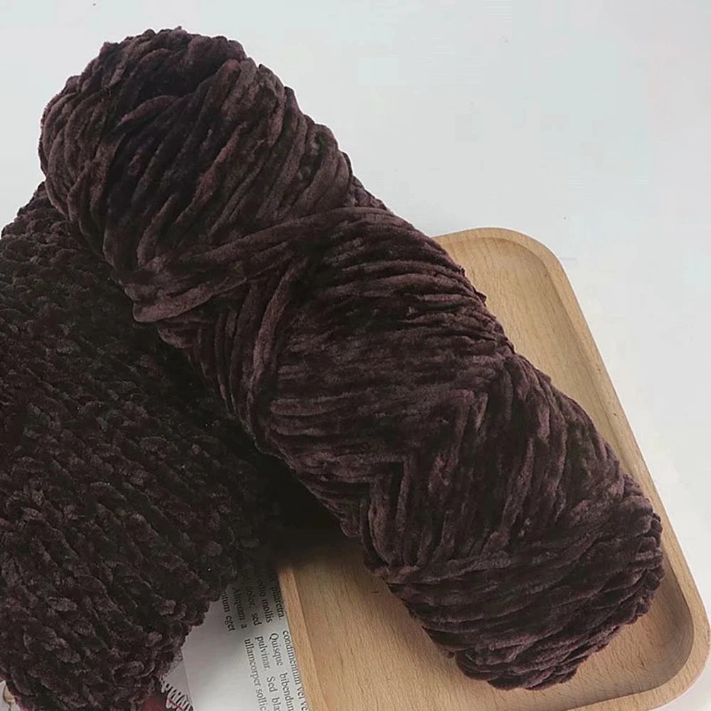 Chenille Soft Velvet Yarn 95g Blended Knitting Wool for Handmade Scarf Coat Baby Blanket and Hat