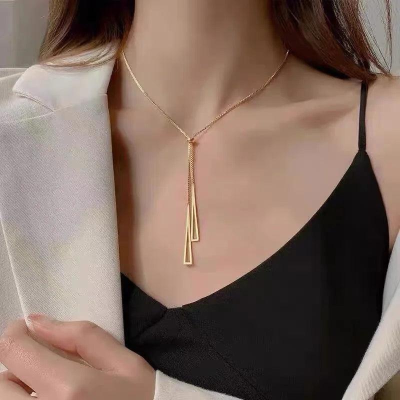 New Wine Red Cherry Gold Colour Pendant Necklace For Women Personality Fashion Necklace Wedding Jewelry Birthday Gifts