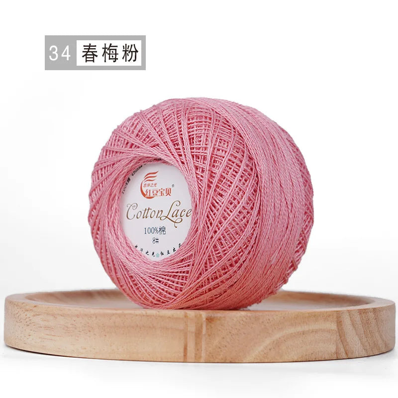 100% Cotton Mercerized Crochet Yarn 45g for Knitting and Embroidery Projects