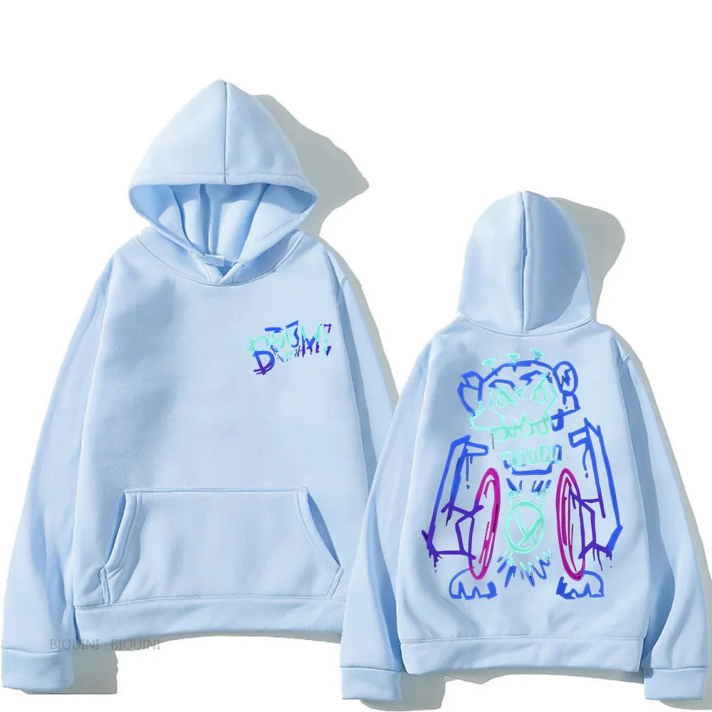 Jinx Arcane Hooded Cartoon Print Cute Fleece Comfortable Sweatshirt Funko Pop Harajuku Kawaii Clothes Unisex Anime Pullovers