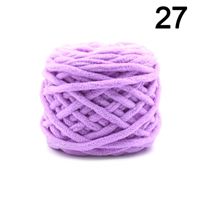 100g Chenille Knitting Chunky Yarn Soft Thick Ice Strip Line Hand Crochet Weaving Scarf Blanket Thread