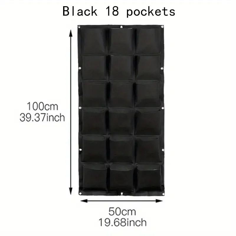 Felt bags suitable for plant planting, vertical wall hanging, balcony greening, flower growth and square multi-mouth felt bags