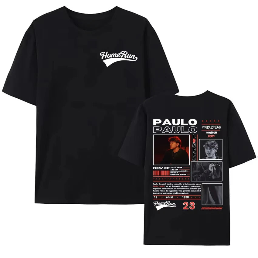 Paulo Londra Homerun Tour T-Shirt for Men and Women in Gothic Fashion