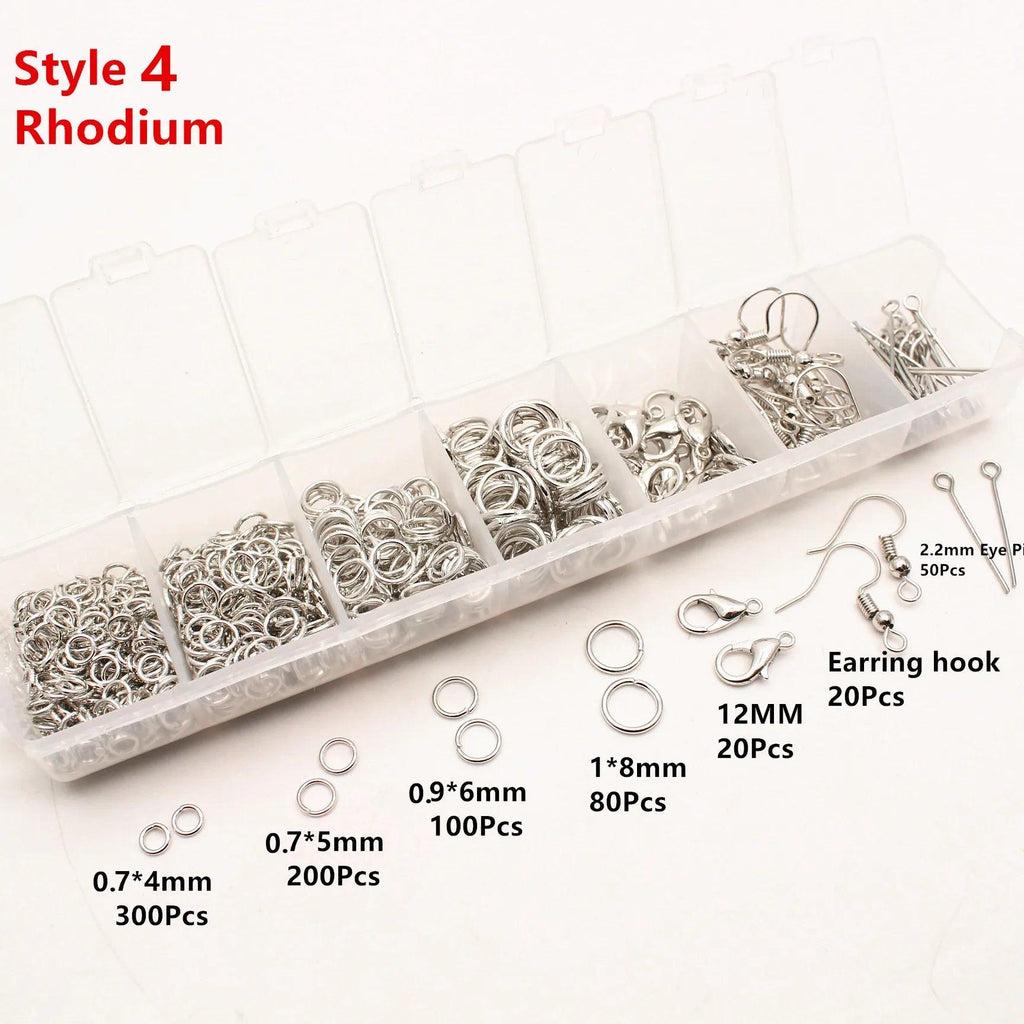 900 Pcs Alloy Open Jump Rings Mixed 3mm 4mm 5mm 6mm 7mm 8mm 10mm Split Rings For DIY Jewelry Making Findings HK060