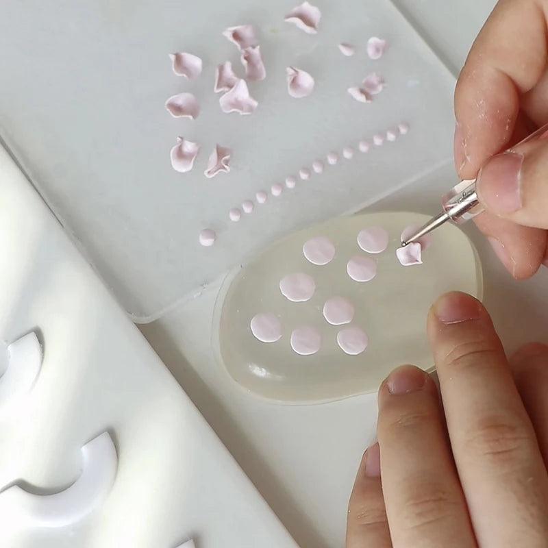 Pottery Tool Soft Silicone Pad Modeling Dotting Tool Polymer Clay Mold For DIY Earrings Handicrafts Petal Making Accessories