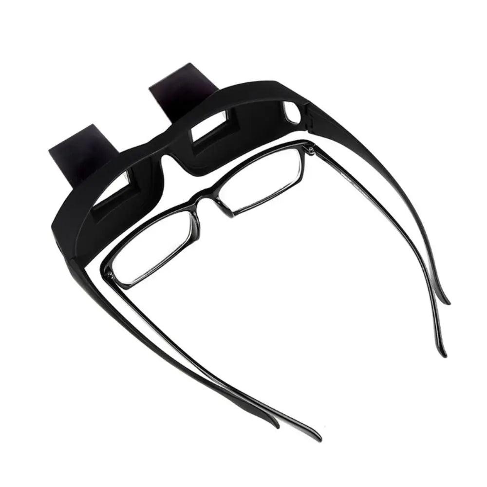 Crochet Glasses Prism Glasses Horizontal Reading Glasses Looking Down Refractive Glasses for Crochet, Reading,Watching TV