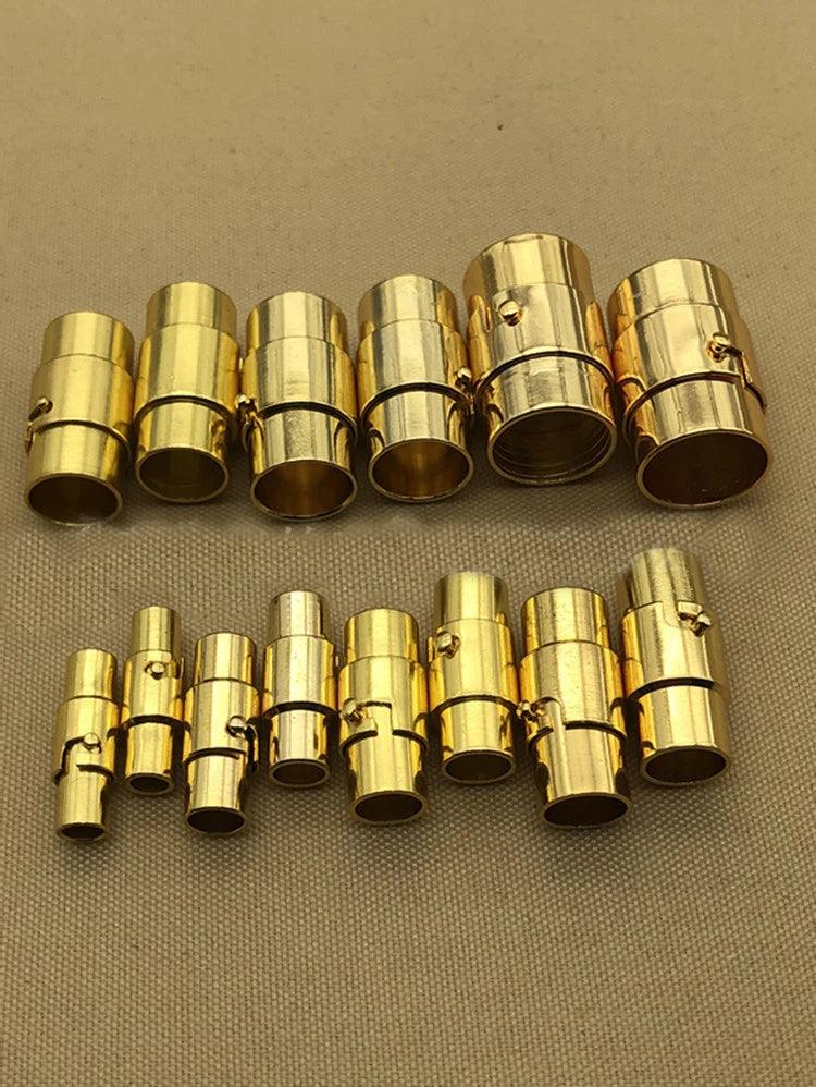 5Pcs 3/4/5/6/7/8/9/10MM Leather Cord End Cap/ Magnetic Clasp With Locking Mechanism,Connector For Bracelet Necklace Making