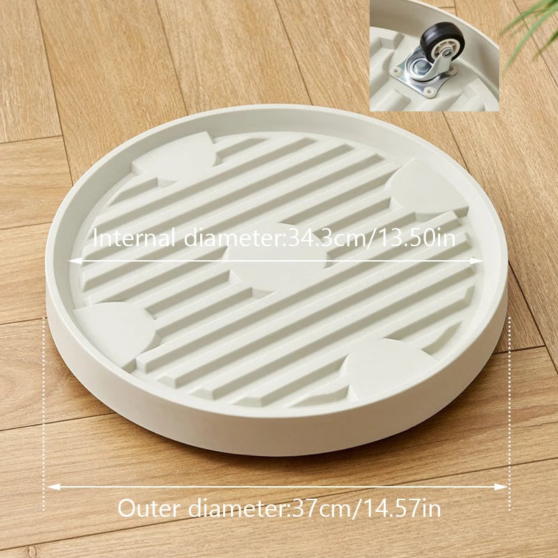 Removable Flower Pot Tray With Wheels Round Movable Planter Dolly Trolley Pallet Outdoor Indoor Tree Flower Plants Planter Stand