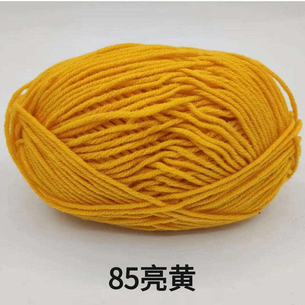 4ply Milk Cotton Knitting Yarn Set for Crochet Crafts and DIY Projects