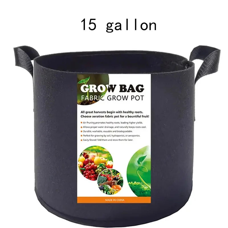 Felt Planting Bag with Handle, Thickened, Non-woven, Vegetable, Flower, Plant, Mushroom, Planting Fabric, Flowerpot with Handle