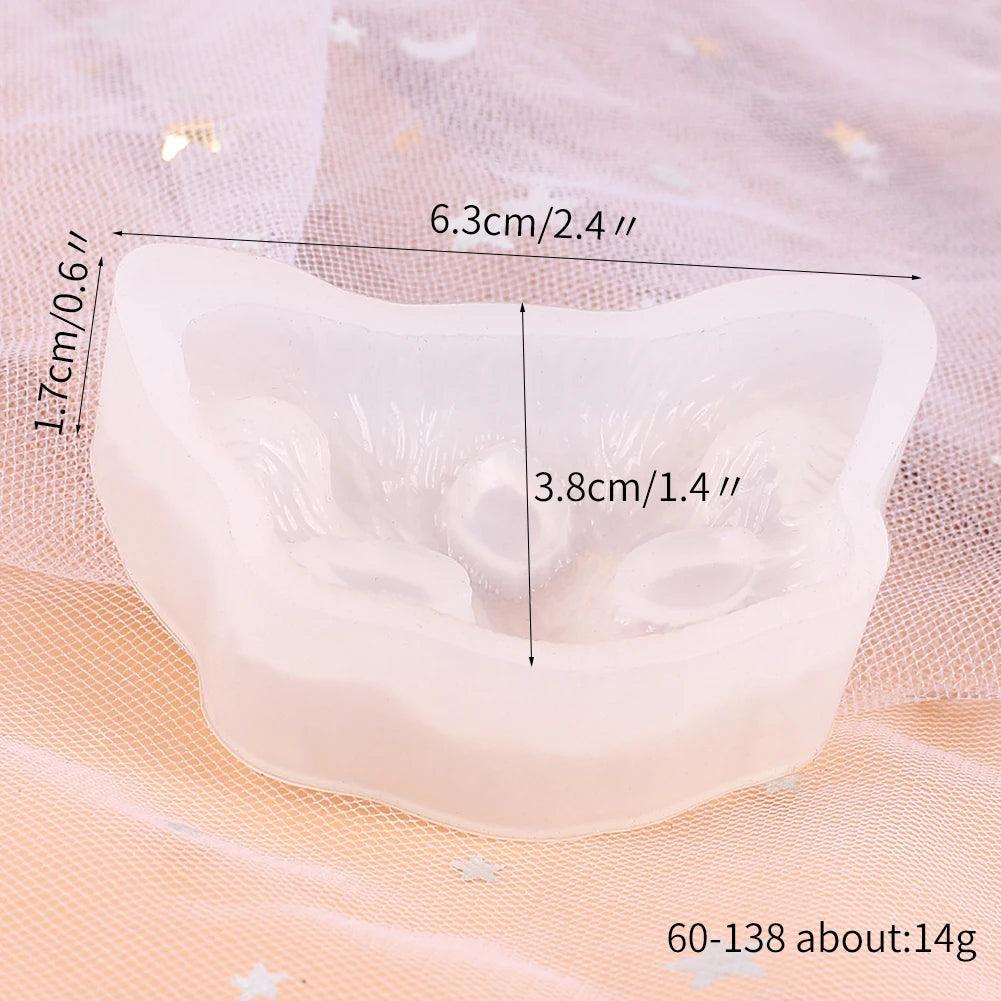 Cat Head Silicone Mold DIY Devil Cat Pendant Jewelry Crafts Making Soap Candle Epoxy Resin Mould