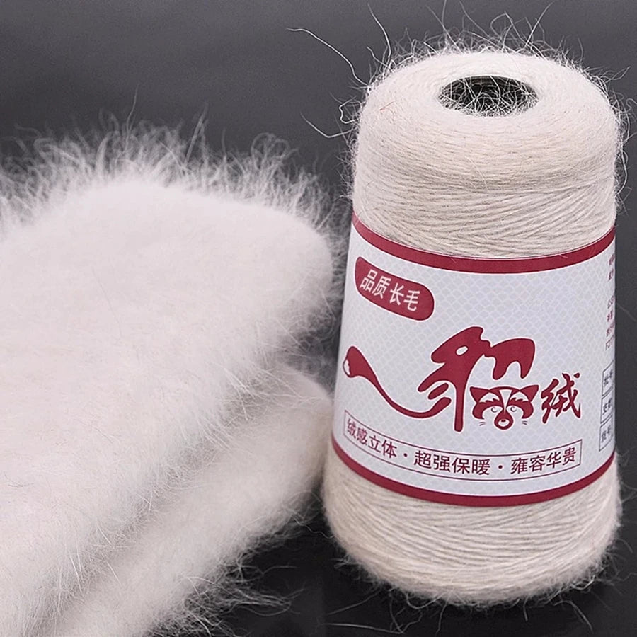 100+40g/Set Genuine Long Plush Mink Velvet Yarn Fine Hand Knitting Thread Eco Friendly Dyed Color Soft Warm Yarn For Cold Winter