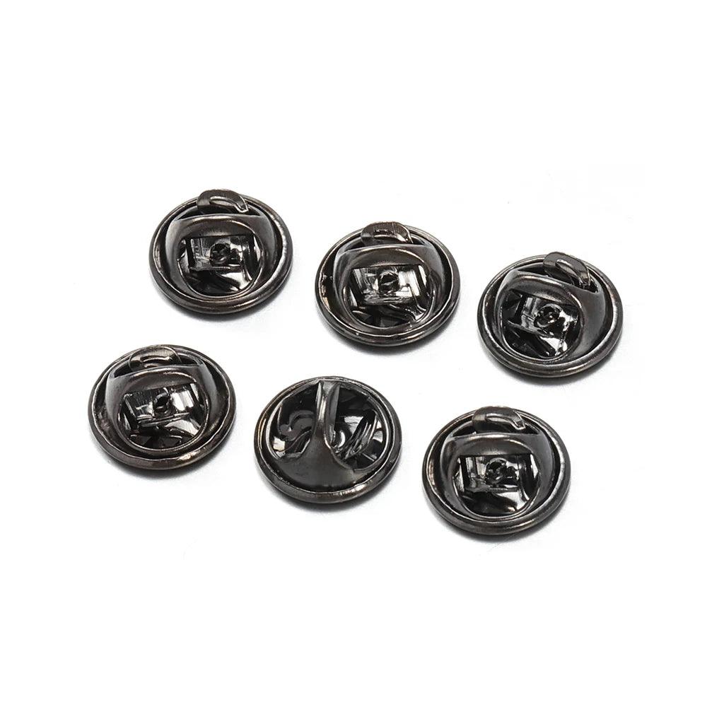 50pcs Metal Pin Backs Brooch Squeeze Badge Pin Cap Butterfly  Clutch Clasp Replacement