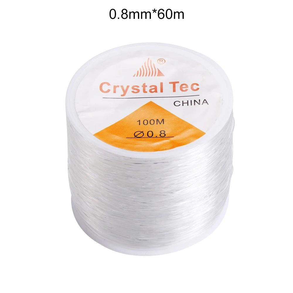 0.5-1.0mm Elastic Cord Beading Thread Stretch String Fibre Crafting Line For Jewelry Making DIY Seed Beads Pony Beads Bracelets