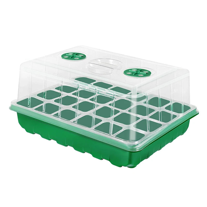 Large 24-hole 48-hole seedling box, three-piece set, flower pot storage box, seed hole tray, germination box, planting and culti