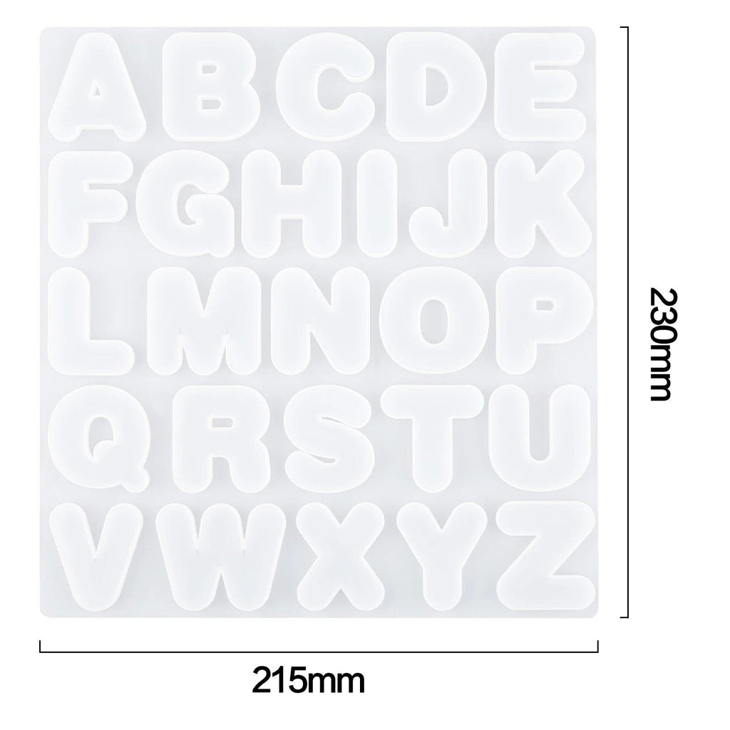English Alphabet A-Z Epoxy Resin Silicone Mold Letter 0-9 Number Keychain Earring Pendant DIY Crafts Casting Tool Resin Mould