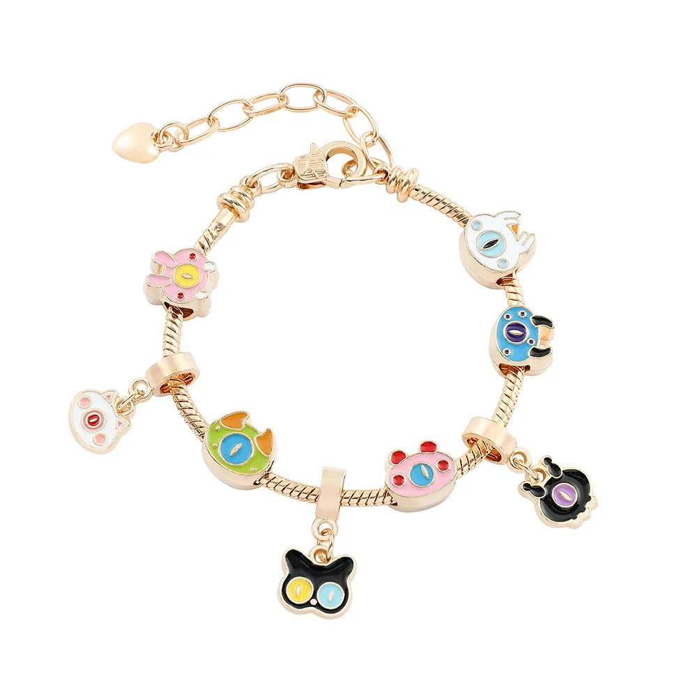 Cute Super Cute Little Monster Ins Fun Design Cartoon Pendant Bracelet Classic Kids Bracelet Charms DIY Bracelet Accessories