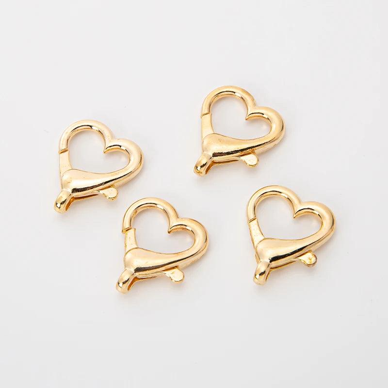 10pcs 22x26mmHeart Lobster Clasp Hook for DIY Keychain Jewelry Key Ring Craft Making Supplies Accessories Findings Material