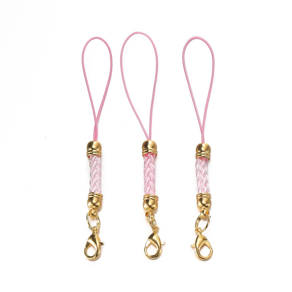 10/20pcs Keychain Rope with Lobster Clasp Jump Rings Lanyard Lariat Strap Cord For DIY Keyring Pendant Jewelry Making Supplies