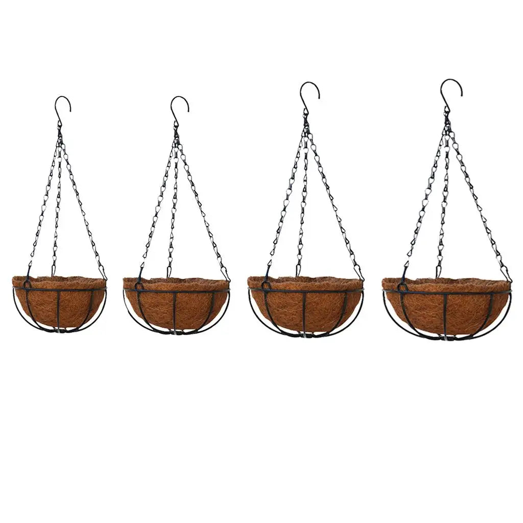 Garden Products  Black Metal Coconut Hanging Basket