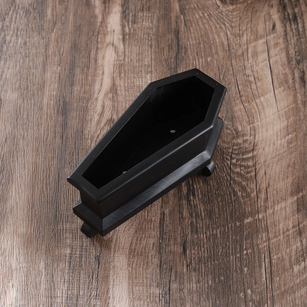 New Resin Small Coffin Decorative Planter Succulent Cactus Plant Desktop Patio Planter