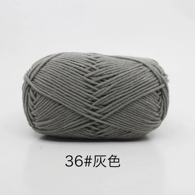 4ply Milk Cotton Knitting Yarn Set for Crochet Crafts and DIY Projects