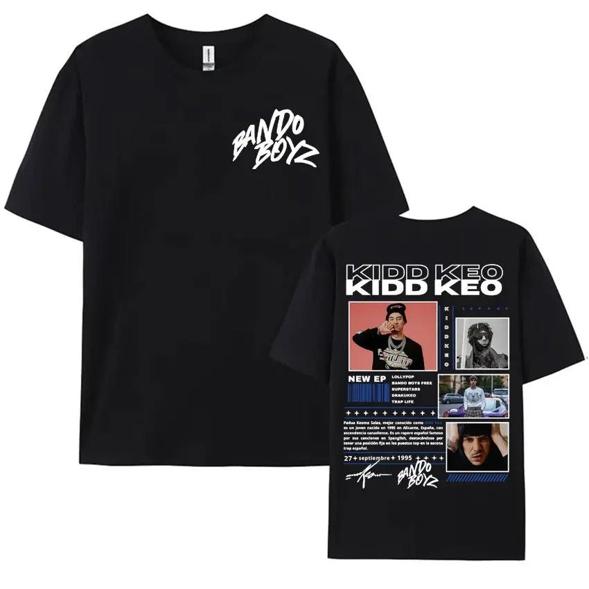 Kidd Keo Bando Boyz Tour Merch T Shirt for Women Hip Hop Punk Street Style Casual Tee