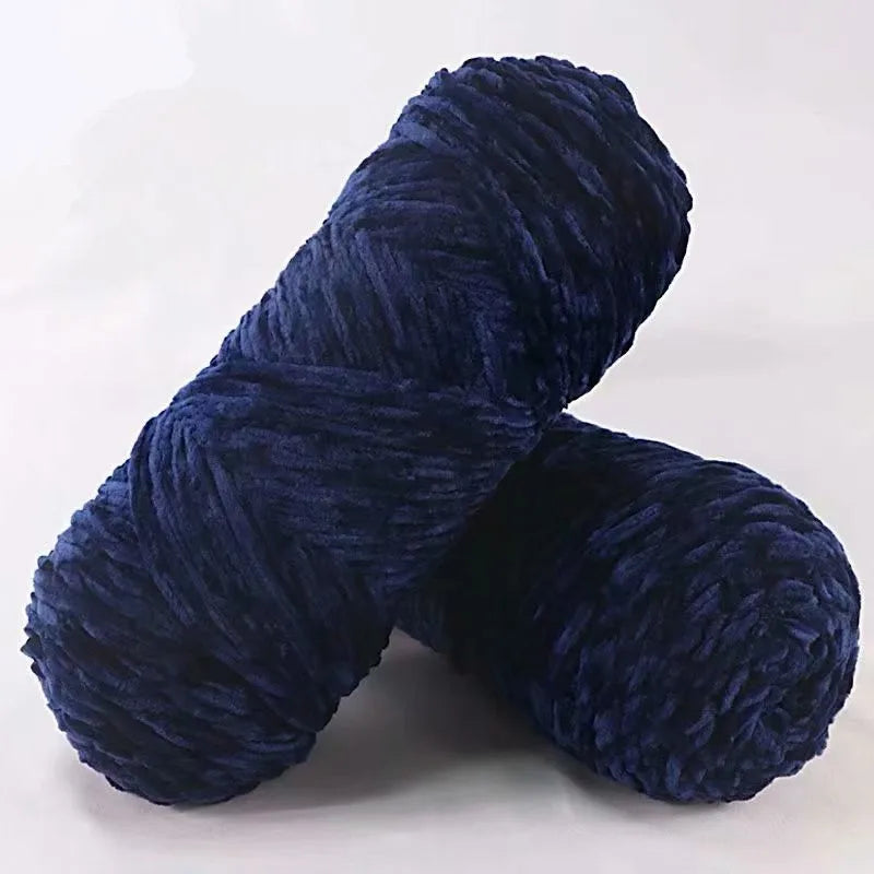 DIY Soft Chenille Yarn for Knitting and Crochet 100g 130M Polyester Velvet Amigurumi Dolphin Baby Plush