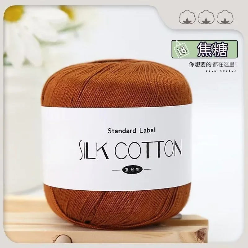 Silk Lace Cotton Milk Crochet Yarn 50g Soft Knitting Thread for Baby Hand Knitting Supplies