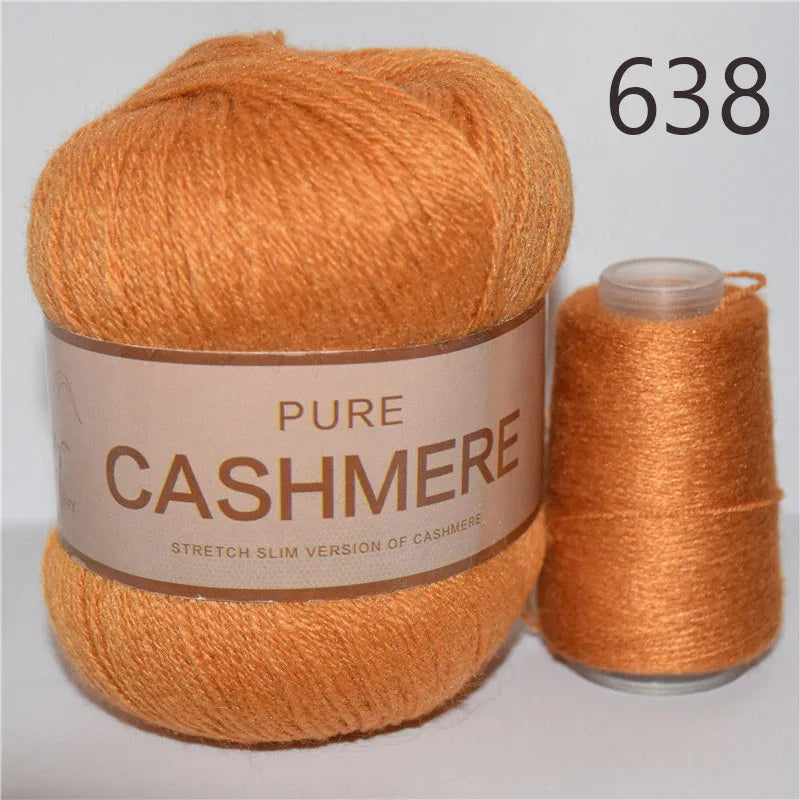 Pure Mongolian Cashmere Yarn for Crocheting 3-Ply Worsted Warm Soft Weaving Fuzzy Knitting Thread Pack of 5