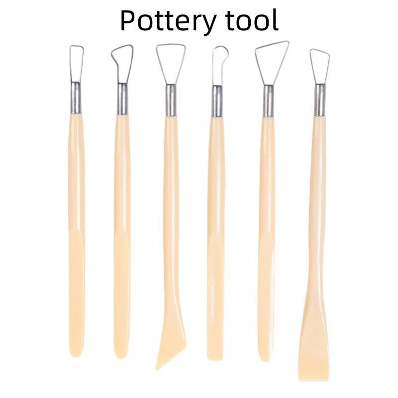 6-piece set of plastic double-head pottery clay sculpture tools