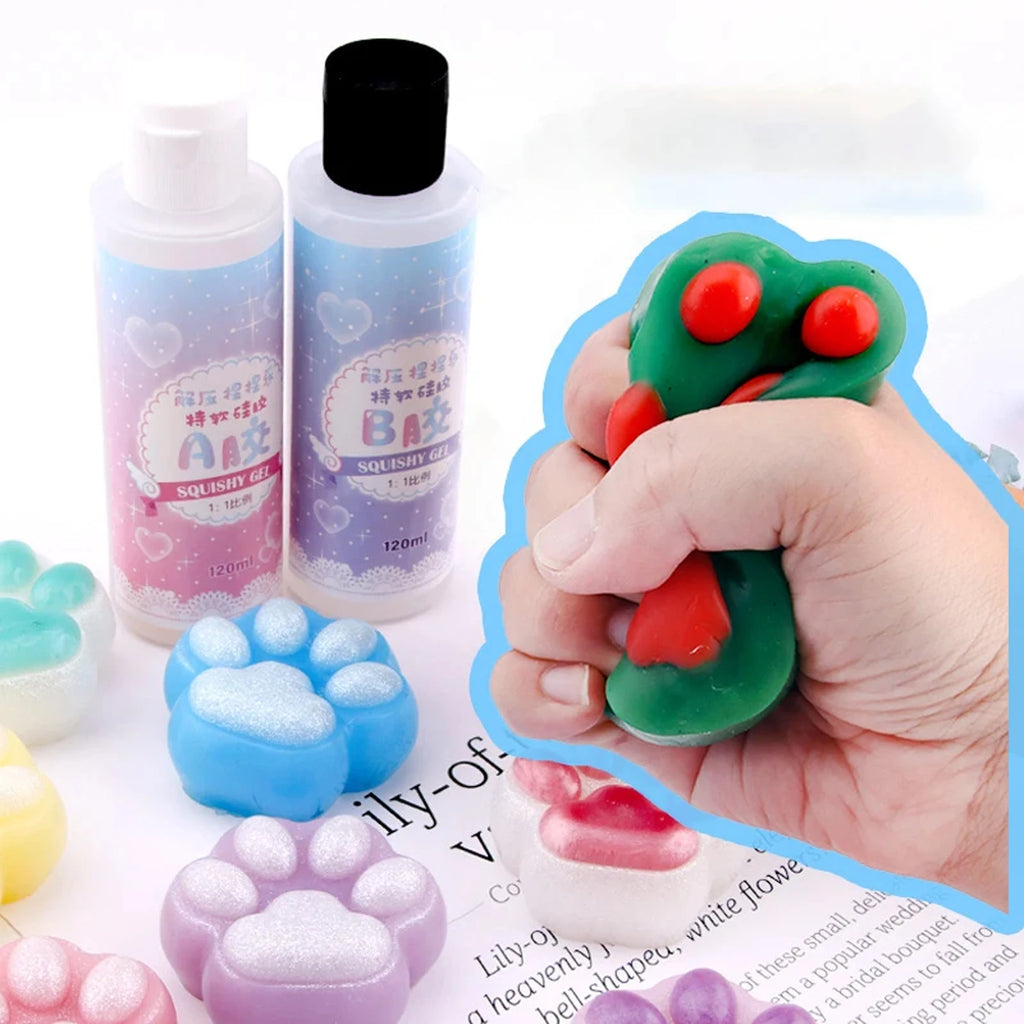 100/240/500/1000ML1:1 AB Squishy Resin Gel Soft Liquid Squishy Making Kits DIY Decompression Squeezing Toys Gift Resin Glue