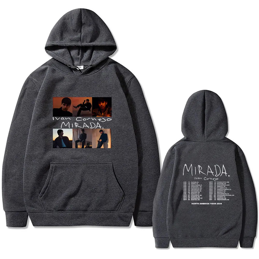 Ivan Cornejo Mirada Music Album 2024 Tour Hoodie Men Women Fleece Cotton Oversized Tracksuit Unsiex Fashion Pop Music Hoodies