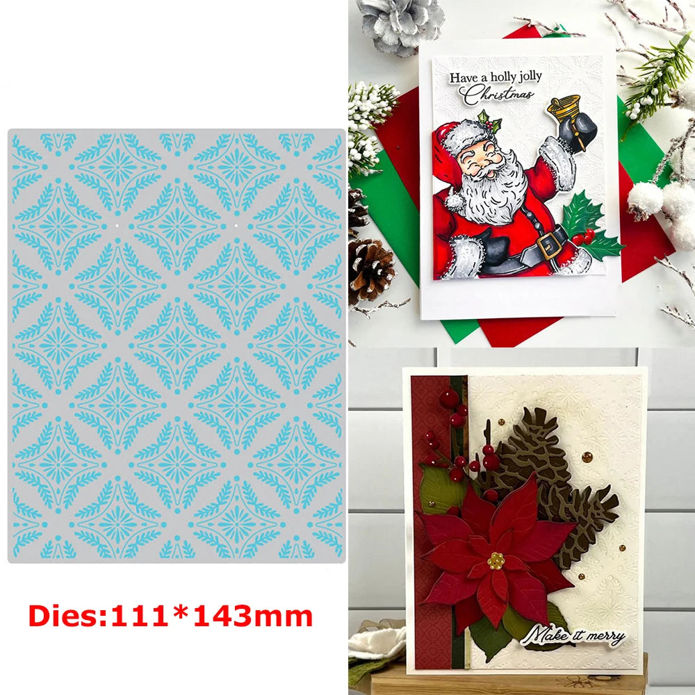 Elegant Flower Blossom Metal Cutting Dies Layered Frame Background Mould Knife for DIY Scrapbooking Christmas Card Craft Making
