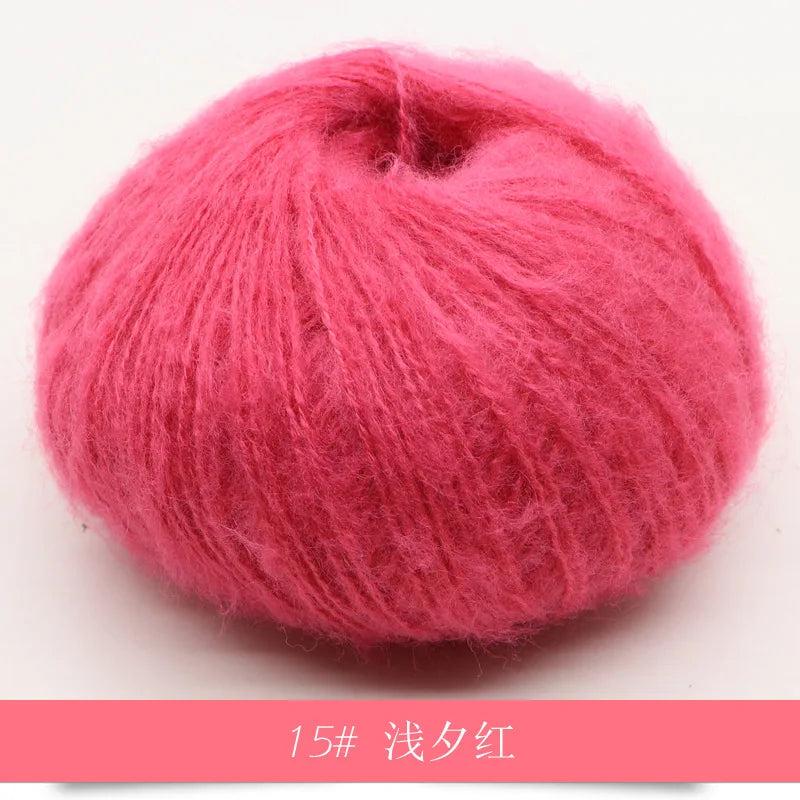Mohair Yarn 25g Soft Knit Wool For Scarves And Sweaters