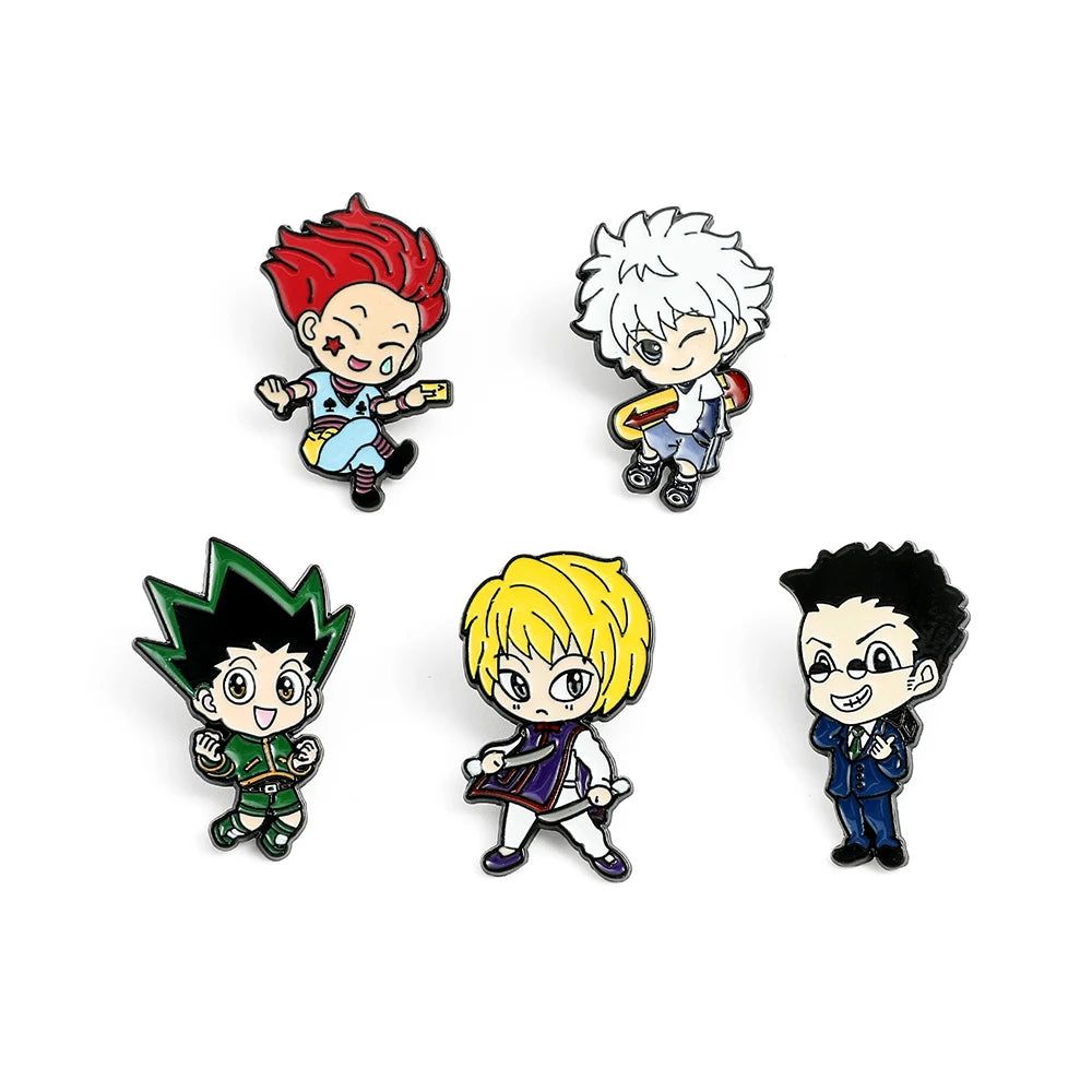 Anime Hunter X Hunter Brooch Character Metal Enamel Badge Clothing Backpack Lapel Pin Women Men Jewelry Accessory Gift