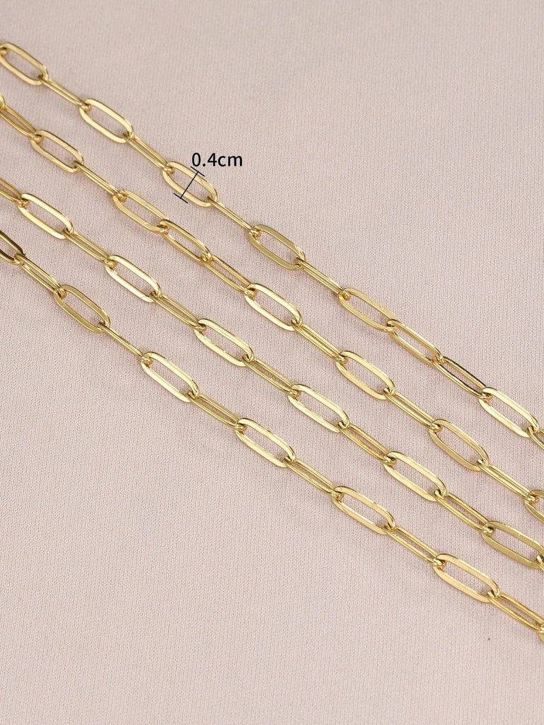1Meter 2Meters Stainless Steel Flat Chains For Jewelry Making DIY Components Accessories Material