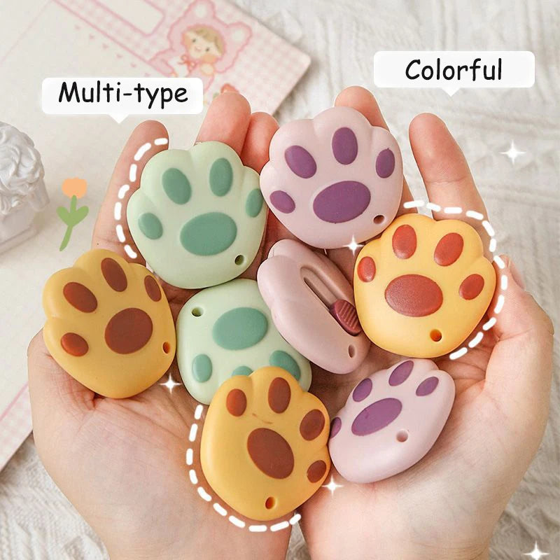 Mini Portable Retractable Paper Cutter Cute Cartoon Cat Claw Clouds Express Unboxer Paper Box Parcel Opener Utility Knife Device