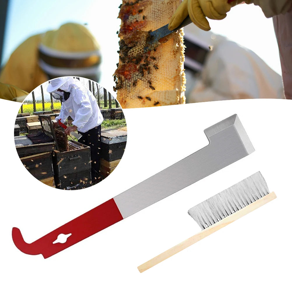 J-Style Pigtails Beehive Scraper Soft Practical Bees Brush For Beekeeper Cleaning