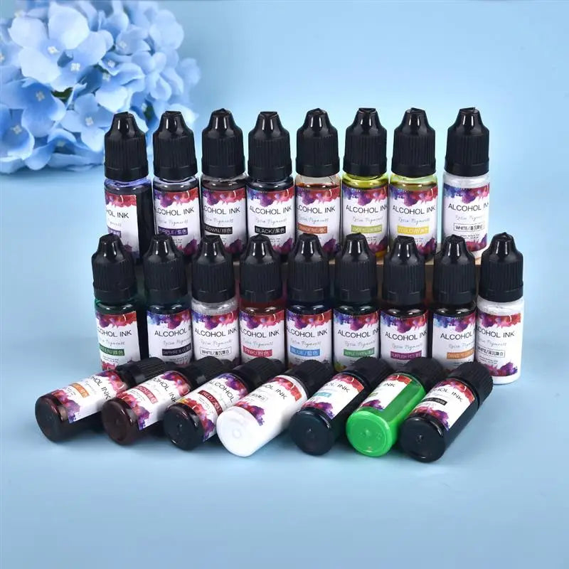 10ml UV Epoxy Resin Pigment Art Ink Alcohol Liquid Colorant Dye Ink Diffusion For DIY Resin Crafts Jewelry Making Tools