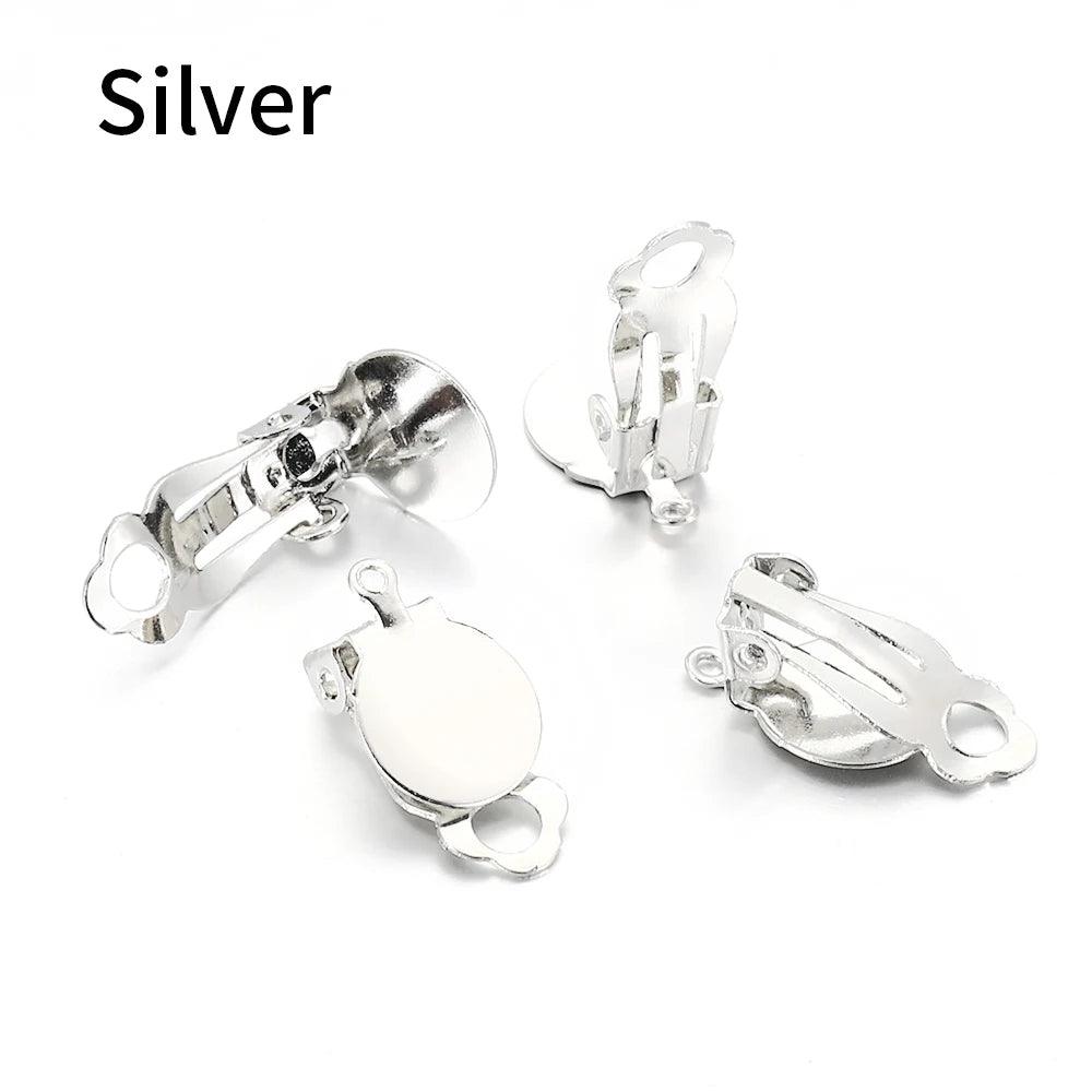 50pcs Frog Earring Clips for Jewelry Making DIY