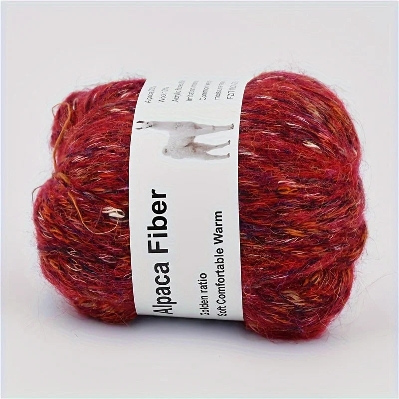 Vibrant Colorful Alpaca Wool Yarn 6 Pack For Hand Knitting